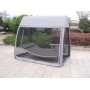 2022 New design Outdoor patio garden  steel swing bed with transparent net