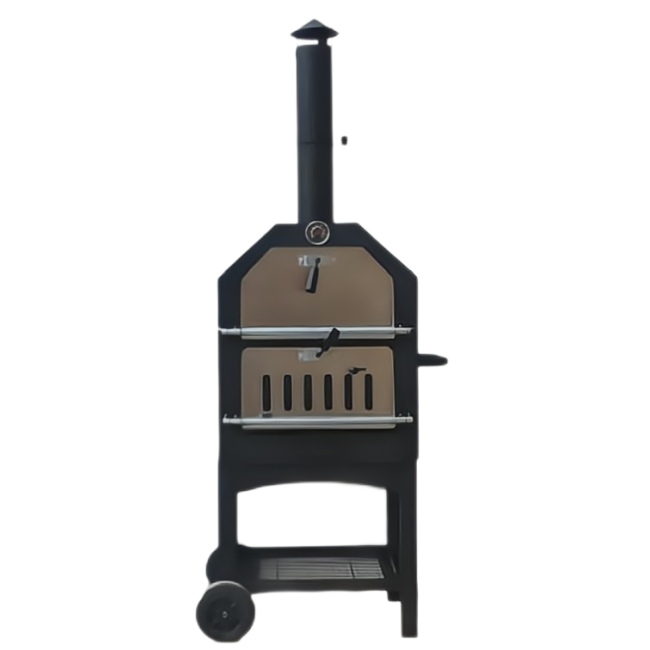 YOHO High Quality Charcoal Burning Pizza oven Big Round Table Top Stovetop Movable Multi-functional Wood Fired Pizza Oven