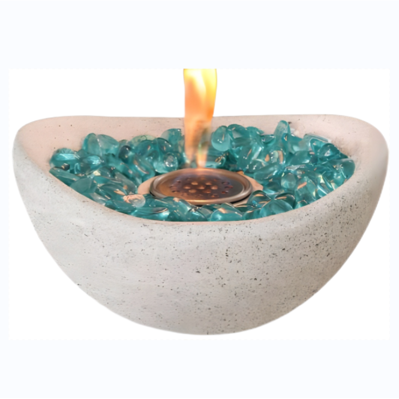 YOHO Indooe Ethanol Table Top Fire pit bio ethanol burner fireplace Indoor easy carry warming Fire Pit with glass cover