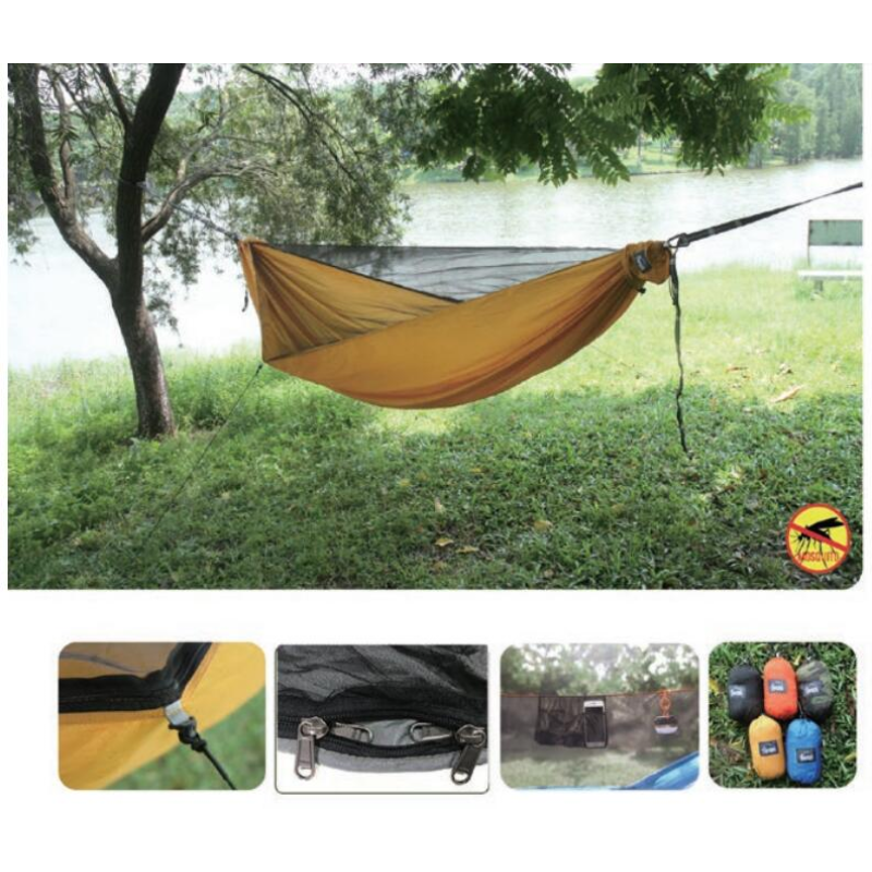 outdoor camping hanging folding knit hammock bed outdoor hiking hammock