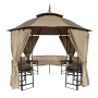 Outdoor Garden Patio Aluminum Custom Luxury Pavilion Gazebo Canopy with Mosquito Netting Walls