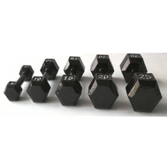 Different weight cast iron dumbbell with test report gym used cheap rubber dumbbell