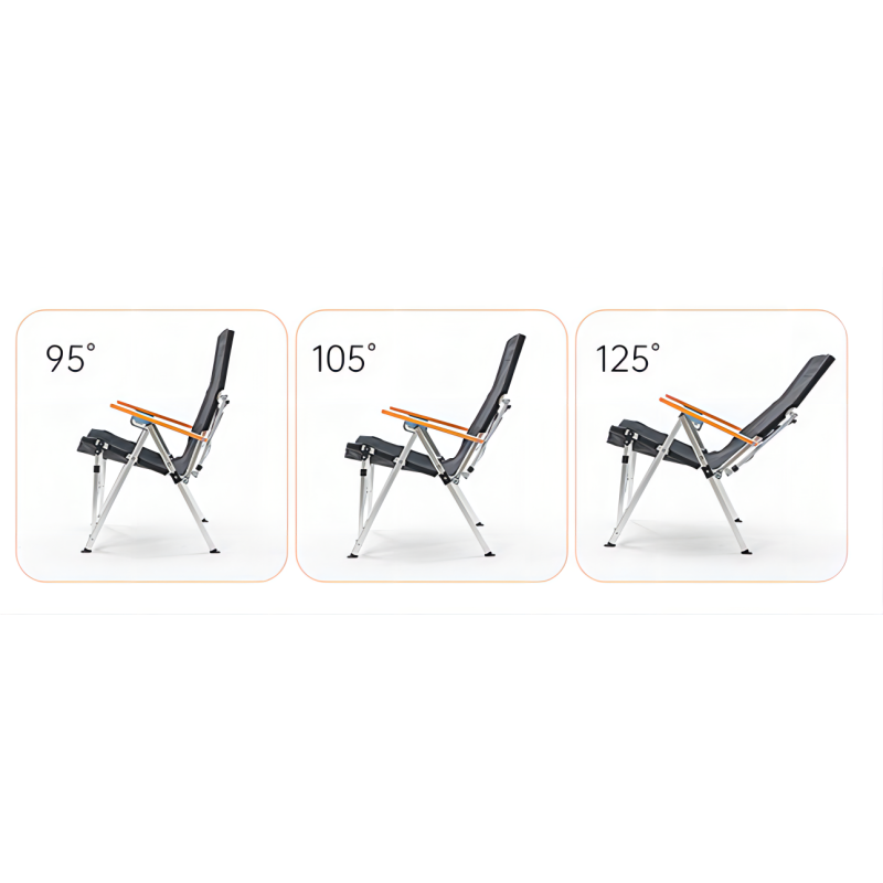 YOHO Customized 3-position Adjustable Portable Camping Chair Fishing hiking aluminum camping folding chair with back mesh