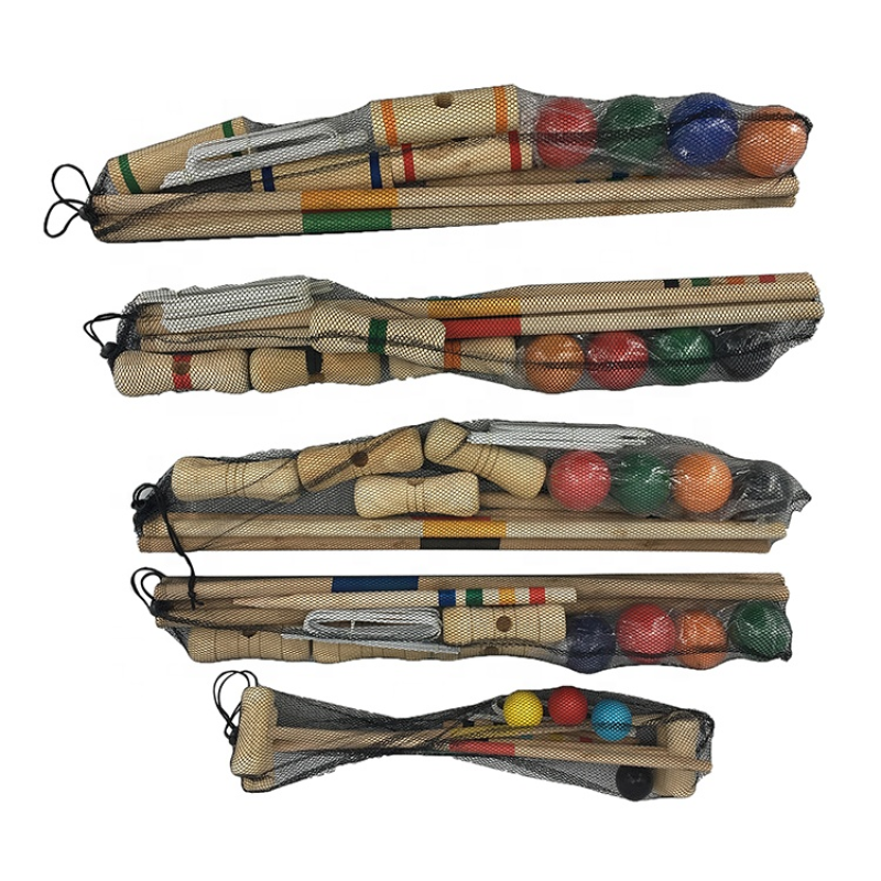 4 people Sports Croquet Set Entertainment OEM/ODM Colorful Lawn and Garden Classic Family Outdoor Game Kids