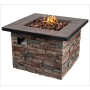 New arrival Gas fire pt outdoor camping hiking cooking stone look new design gas fire place BBQ gas backyard party