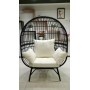KD Aluminum patio chair sets rattan sofa chair outdoor Single Seat Egg Chair With Cushion