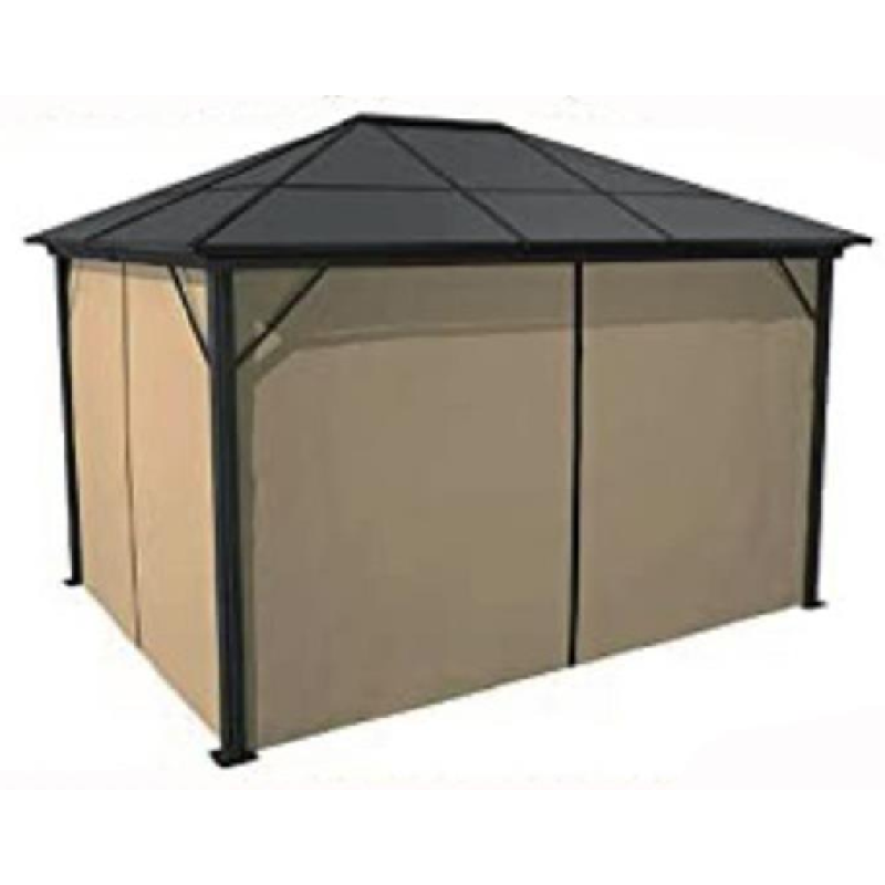 Customized 10*10 Patio Gazebo Tent Outdoor Garden Roman Gazebos Aluminum Frame Sun shade Shelter Wedding Party With Bug Net