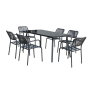 YOHO Outdoor Garden Patio Rope Furniture Leisure Dinning Table and Chairs Wicker Set rattan  dining chair set
