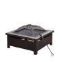 Outdoor Garden Patio Wood Burning Fire Pit Customized Garden Backyard Fire Bowl with Unique Design smoker bbq with poker
