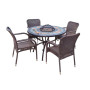 Leisure Patio  Outdoor dining table set garden furniture  5 pcs rope woven  chair set