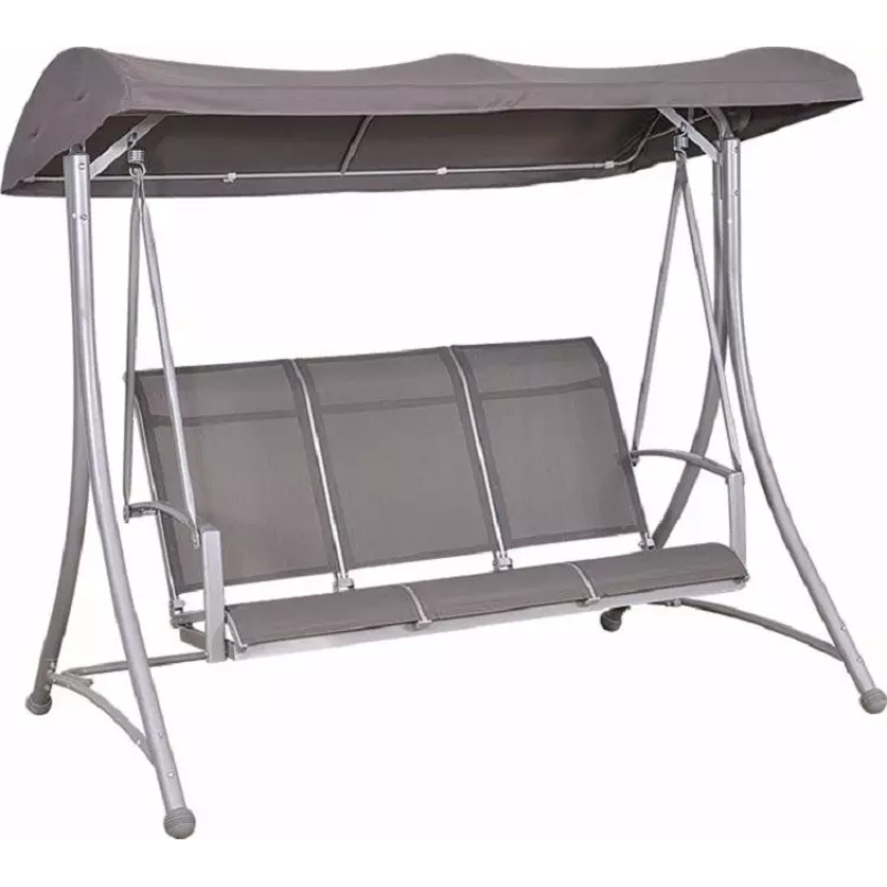 YOHO High  quality 3 Seats outdoor Hanging chair garden metal frame Patio swing chair with cushions canopy top replacement