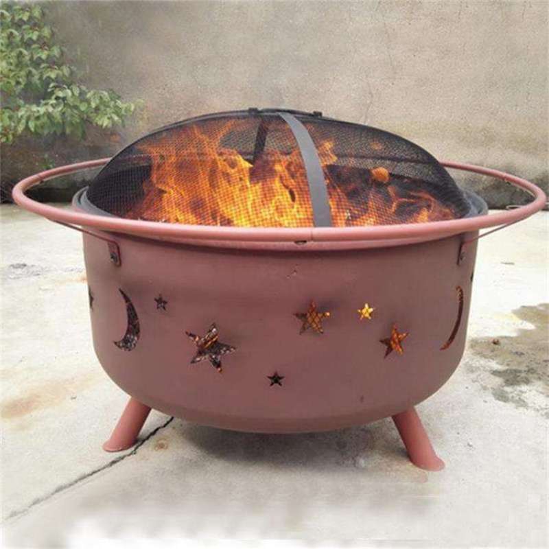 Wholesale Outdoor Patio Steel metal Outdoor Moon and Star Fire Pit with poker