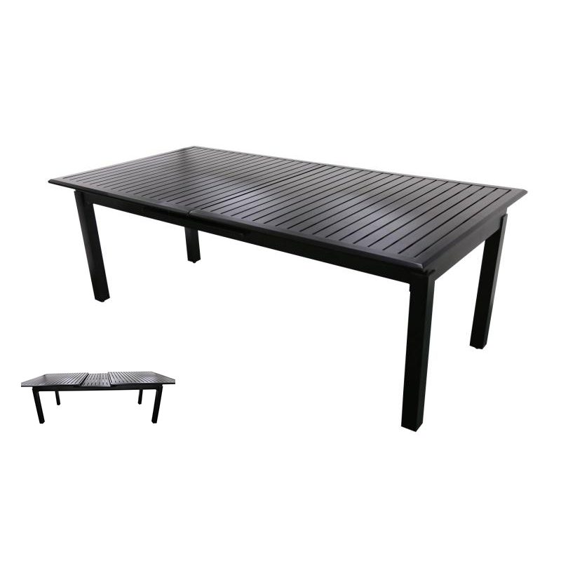 Outdoor furniture Garden metal dining table with chair set extendable aluminum dining table set