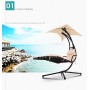 Deluxe Garden Helicopter Dream Chair Hanging Swing Hammock Sun Lounger Chair Chaise Sunshade Canopy Deck Patio Pool Porch