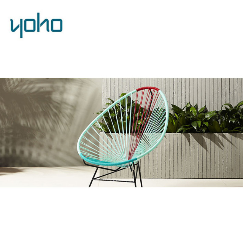 Comfortable KD Colorful Rattan Sun Acapulco Chair Round Egg Shaped Wicker Chair