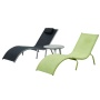 3pcs Outdoor furniture leisure relaxing metal beach sun loungers chair set outdoor sun lounger bed chaise lounge garden