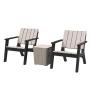 YOHO 4pcs High Quality Outdoor Garden Furniture Park Bench Chair sofa set full plastic sectional sofa set