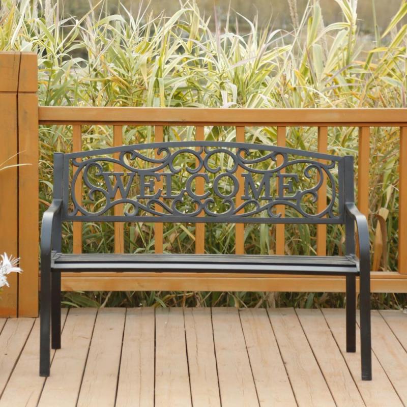 High quality classical style full KD outdoor extrude aluminum garden patio bench