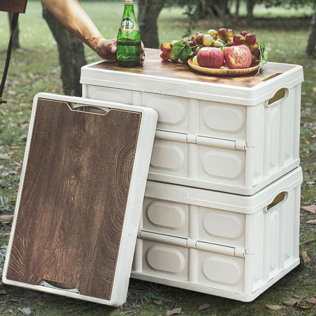 Outdoor Multifunctional Camping KD Table With Storage Function Storage Box