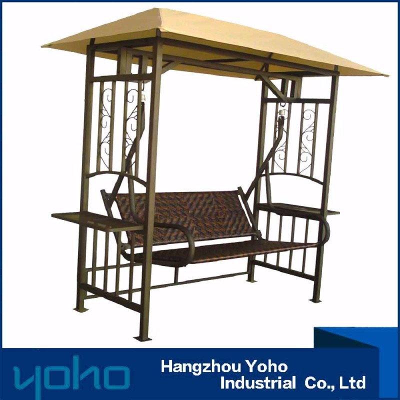 Hot selling outdoor swing furniture chair with canopy,sleep relax swing day bed