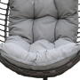 Outdoor and Indoor Garden Steel Rattan Patio Hanging Egg Swing Chair Set
