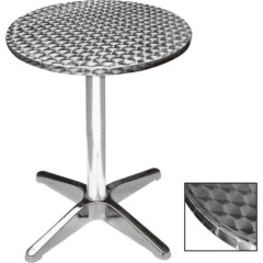 Wholesale height adjustable aluminum outdoor camping round bar tea table