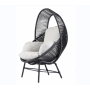 Yoho Hot sale Full KD Aluminum Rattan Egg swing chair Garden Bedroom hanging egg chair with stand