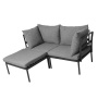 Outdoor Furniture Wicker Sofa Sets 3pc Alum Rope Sofa Set  Table Garden Set