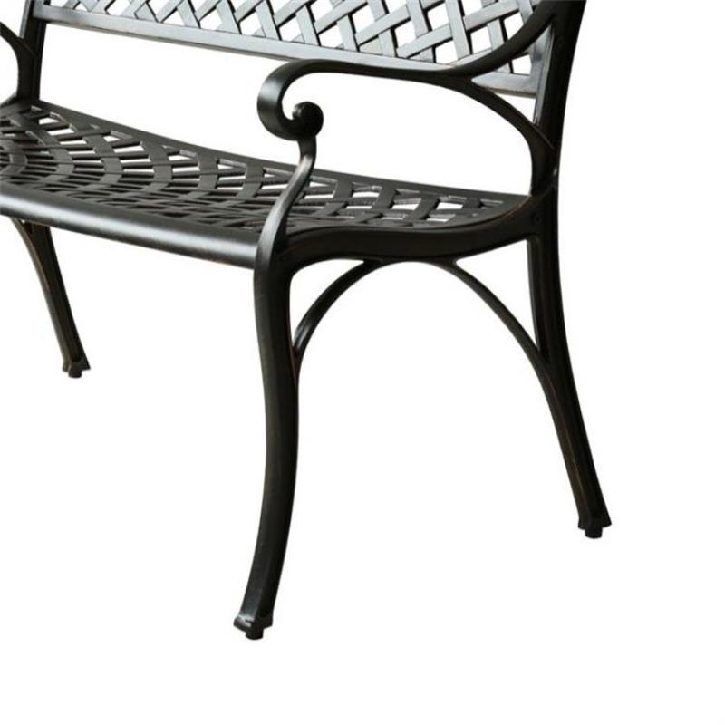 High quality classical style full KD outdoor extrude aluminum garden patio bench