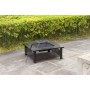 30 Inch square antique fire pit with metal lid steel wood burning fire pit