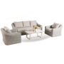 Outdoor All weather faux rattan sofa set Luxury Modern wricker rattan chair Patio benches with table