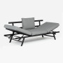 New Design Magic 3-in-1 design Daybed Outdoor Garden Aluminum Frame Furniture Multi-function Three Seat Sofa Set