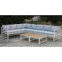 Wholesale Luxury garden outdoor aluminum sofa set furniture l shape sofa cover with coffee table