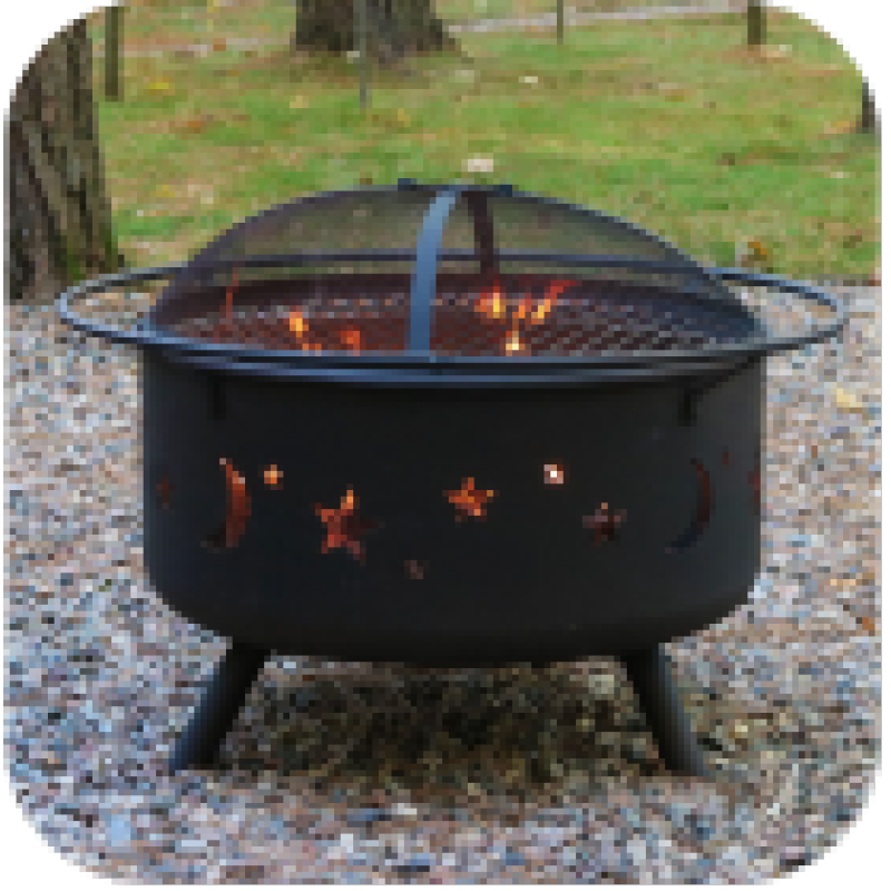 YOHO Hot sale Outdoor Fire pit BBQ grill Patio Backyard Party Charcoal wood Family Use Warming Burning Fire place