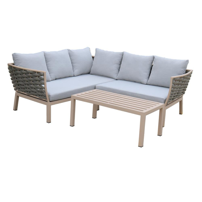 Yoho modern outdoor plastic sofa rattan sofa set UV  resistance garden sofa
