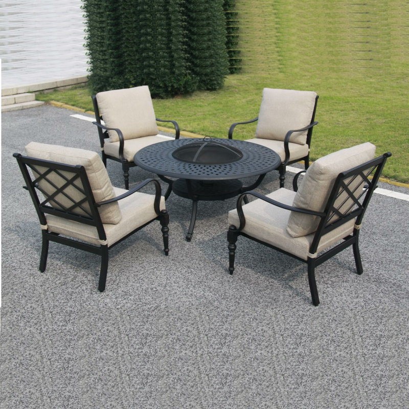 wholesale KD luxury outdoor garden patio furniture aluminum frame rattan All Weather dinning sofas set
