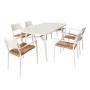 Outdoor Metal Comfortable Furniture 1pc Table and 6pcs Chairs Dining Sets Aluminum for Garden Patio Leisure  use