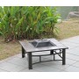 Cover round endless summer steel propane outdoor furniture fire pit table