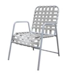 YOHO Outdoor Garden armchair Full aluminum PVC strap chair  patio garden chairs for outside
