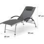 Outdoor metal furniture folding sunlounger beach sunbed garden steel foldable beach sun lounger chair