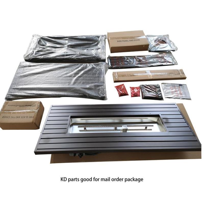 Yoho Hot Sale Outdoor Metal Fire Pits  BTU50000 Fireplace Rectangle Garden Backyard gas firepit table
