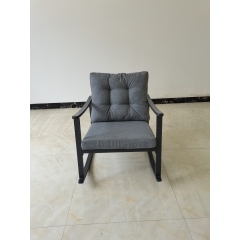 Outdoor Patio Garden Rocking recliner waterproof cushion Restaurant Aluminum chairs