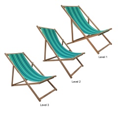 Outdoor Leisure Portable Wooden frame Beach Folding deck Deck Chair