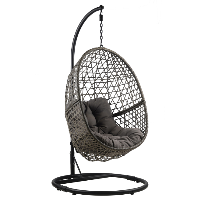 Yoho Outdoor hanging chair KD steel frame hanging chair with waterproof cushion