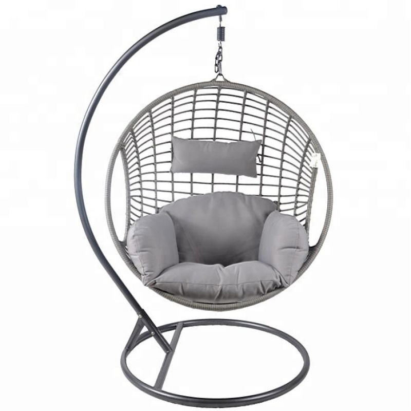 Comfy outdoor patio garden reclining two seat metal hanging swing bed chairs