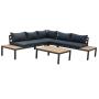 Yoho Hot Sale KD Aluminum Frame Plywood 4pc Sofa Set Outdoor furniture Garden Set L shape Garden Sofa Set Outdoor Furniture