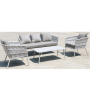 Luxury rope weave outdoor rope furniture set sofa garden 4pcs conversation sofa set