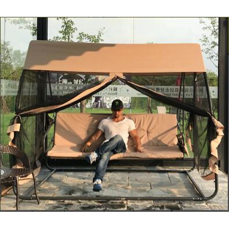 Hanging Swing bed Outdoor day bed hammock hanging stand mosquito net cover double bed patio backyard