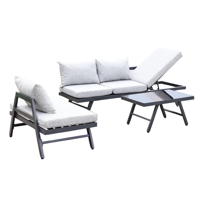 Yoho  outdoor sofa set modern corner sofa set designs outdoor garden sofa set metal alu