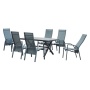 7pcs aluminum sectional sofa metal tube sofa set garden patio outdoor with tea table sofa set designs